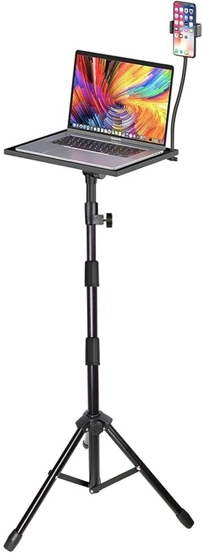 BROLAVIYA Projector Stand, Laptop / Mobile Stand with Adjustable Height Tripod(Dark, Supports Up to 4000 g)