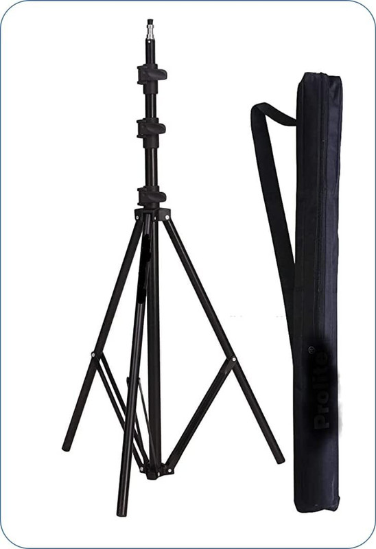 PICPRO 9 feet Heavy Duty & Portable Lightstand with Carry Bag Tripod(Black, Supports Up to 8000 g)