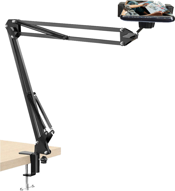 WHISTLE9 Adjustable Microstand for Smartphones, Tablets, Laptops Tripod, Monopod, Tripod Ball Head, Tripod Kit(Black, Supports Up to 1200 g)