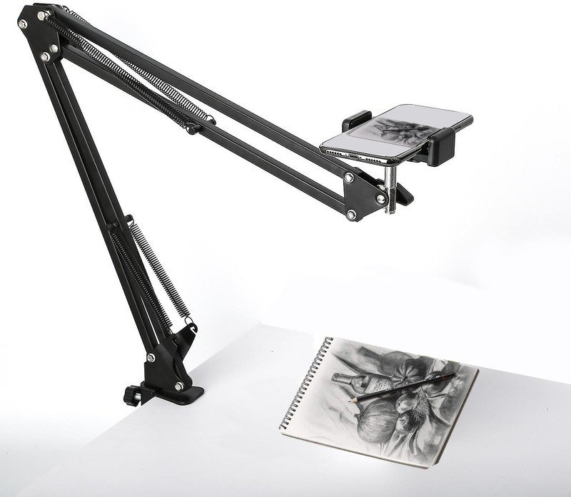 AMUSING Photography Mobile & Tablet Holder Tripod Camera Stand with 360 Rotation Tripod, Monopod, Tripod Clamp, Tripod Bracket, Tripod Ball Head(Black, Supports Up to 1200 g)