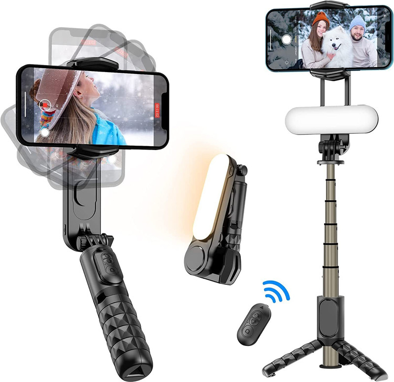 TUNSKIY Selfie Stick with Tripod Stand with Bluetooth Remote, 360 deg Rotation Tripod Kit(Black, Supports Up to 5000 g)