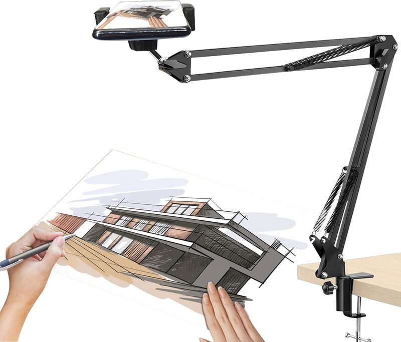 ANY KART Superior Quality 360 Rotate Tripod For Cooking Videos Overhead Drawing Video Tripod, Monopod, Tripod Clamp, Tripod Bracket, Tripod Ball Head(Black, Supports Up to 1200 g)