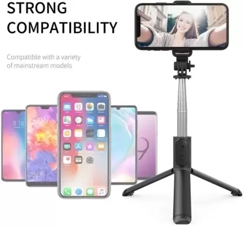Infinite Digital selfie stick Mini Fashion Selfie Stick Tripod Stand Multi-functional Tripod(BLACK,WHITE,PINK, Supports Up to 500 g)