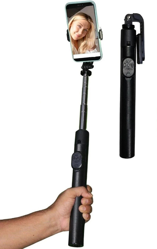 GETGETO Y17 Long Selfie Stick with LED Light Tripod, Monopod Kit, Tripod Kit(Black, Supports Up to 250 g)