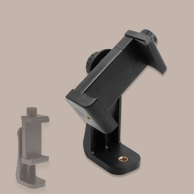 AMUSING Tripod Screw Adapter Cell Phone Holder with Adjustable Clamp Tripod, Tripod Bracket, Monopod(Black, Supports Up to 700 g)