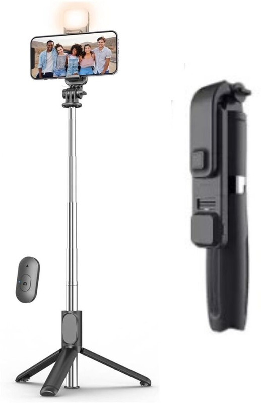 SquidFit 360 Degree Rotation Dual Fill Light Balance Handle Long Reinforced Tripod Tripod(Black, Supports Up to 500 g)