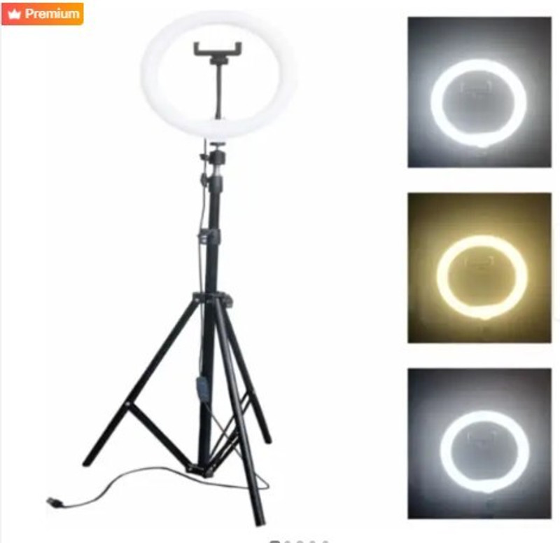 BONTECH 7Ft Tripod stand with Flash light holder for Making video and reels & Photo Tripod(White, Supports Up to 5000 g)