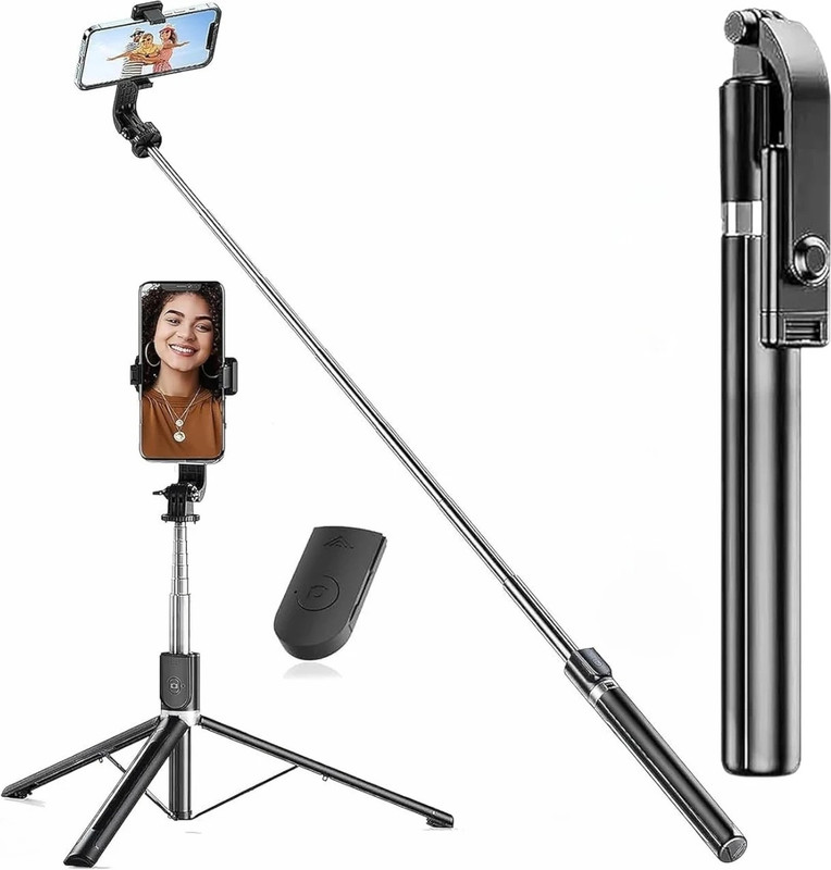 GADGETSWEAR Stick with Tripod Tripod(Black, Supports Up to 500 g)