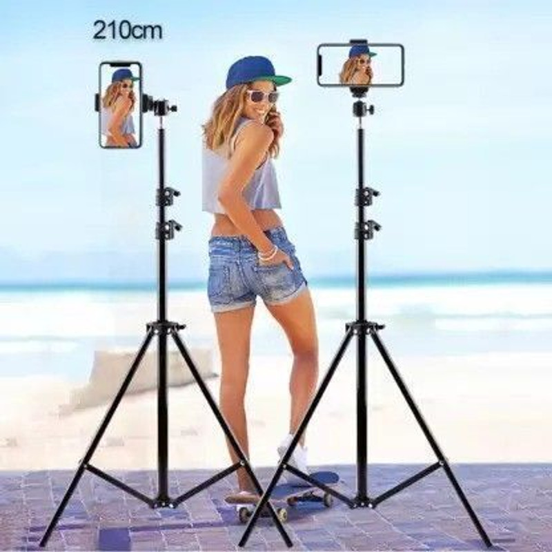 Meraki Wonder Lightweight & Portable Portable 7 Feet (84 Inch) Long Stand Tripod(black 23, Supports Up to 2000 g)
