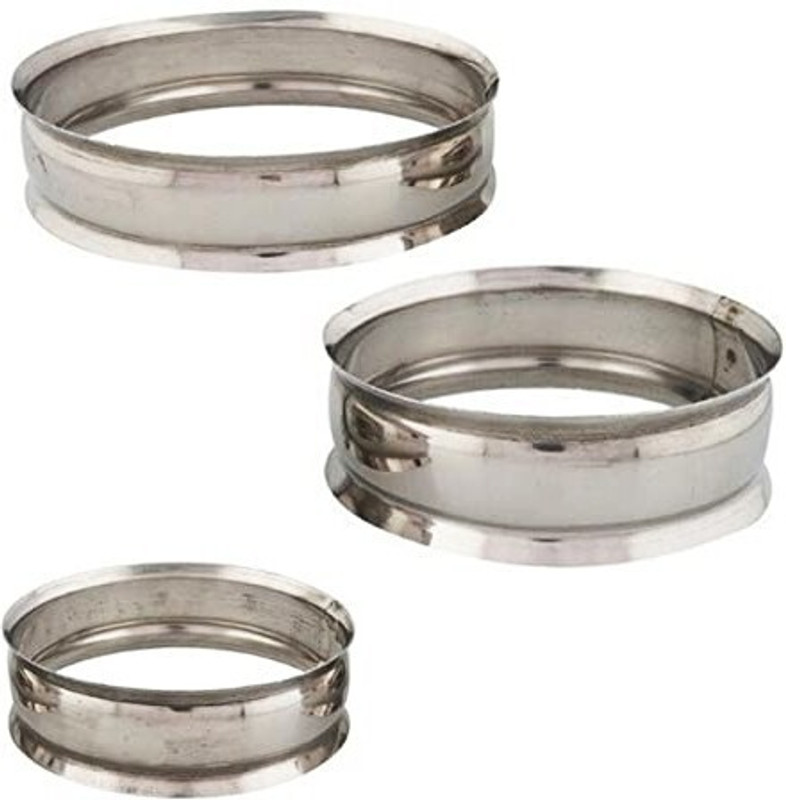CRAZYGOL Stainless Steel Matka, Hot Pot Ring Hevy Duty Multipurpose Stand mirror Trivet(Pack of 3)
