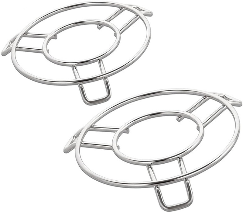 Dynore Stainless Steel Trivet |Round Steamer Rack for Kitchen Set of 2 Matt Trivet(Pack of 2)
