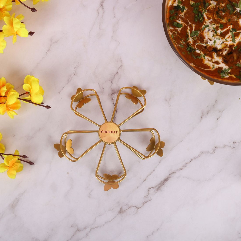Chokhat CHOME-0058 Polished Brass Trivet(Pack of 1)