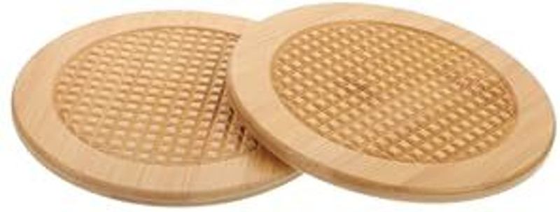 Calldrishe Wooden Trivet Mat Set, Heavy Duty Hot Pot Holder Wooden Trivet(Pack of 2)