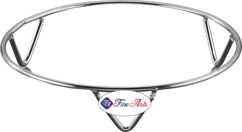 FineArts Stainless Steel Hot Pot/Cooker/Tawa/Matka Stand for Kitchen use Chrome Chrome Polished Trivet(Pack of 1)