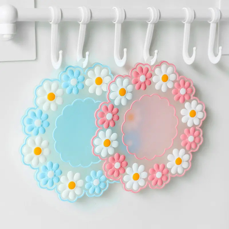 Puno Silicone Hot Pot Holder/Hot Mat/Dining table mat(3 set) S-9cm,M-15cm,L-19cm) mat finish Trivet(Pack of 3)