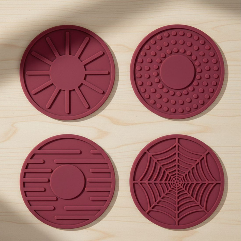 Baskety Silicone Car Cup Holder Coasters Non-Slip Drink Mat Insert Set for Auto Interior Matte Silicone Finish Trivet(Pack of 1)