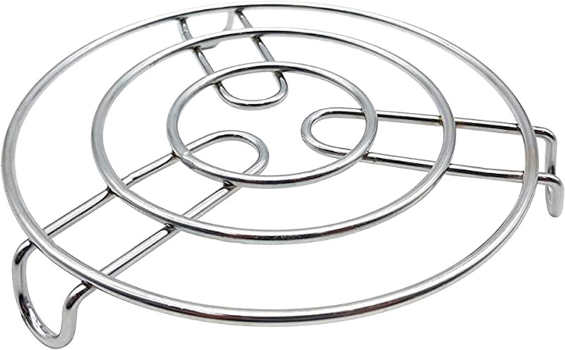 KUBER INDUSTRIES Round Steamer Rack Stainless Steel Trivet(Pack of 1)