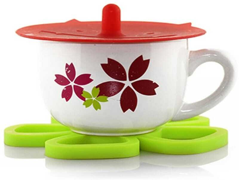 Ji And Ja Silicone Drink Coasters Trivet Mats Hot Pads Heat Resistant Bowl Mats Plain Trivet(Pack of 2)