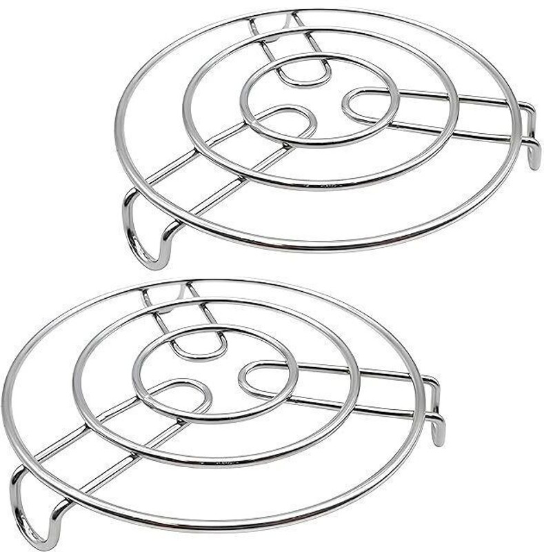 SACHYA TRENDS HHOTPOT3 Silver Trivet(Pack of 3)