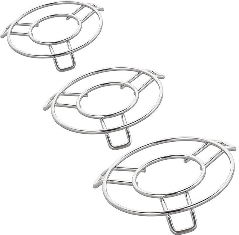 TRISHVAR DS_18 Hot Pot Stand Shining Stainless Steel Trivet(Pack of 3)