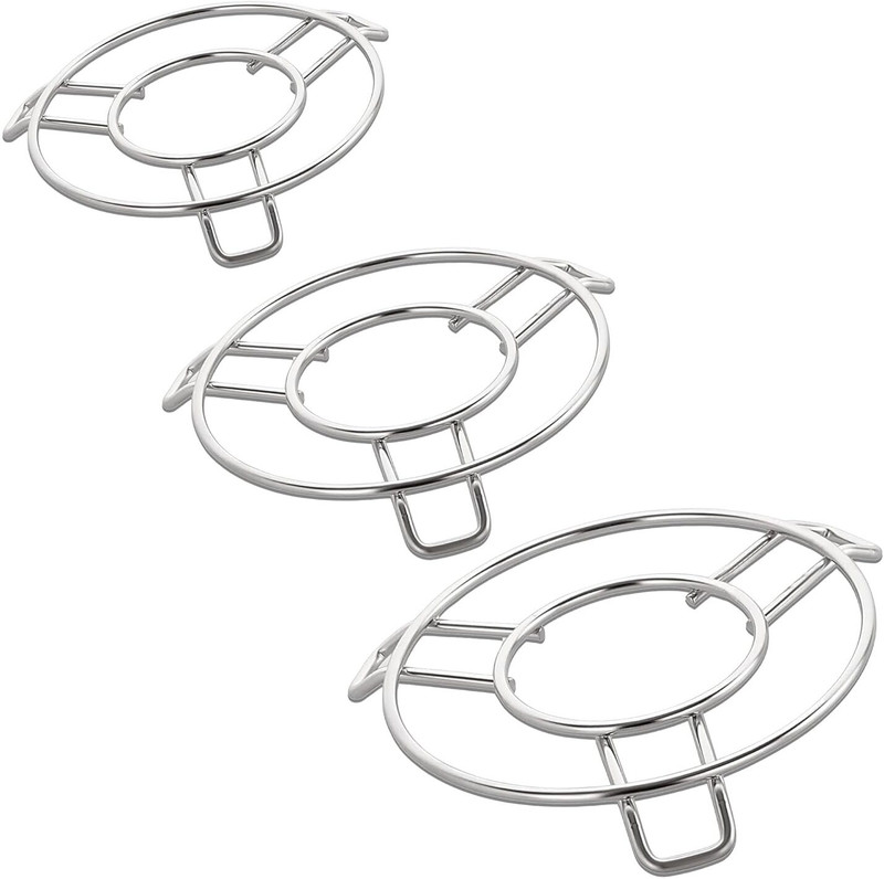 Standify 3 Pcss Trivet \ Cooker Stand \Hot Pot Stand \ Non-Stick Fry Pan Stand Chrome Finished Trivet(Pack of 3)