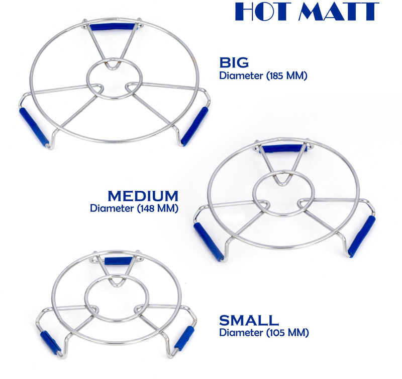 Cosy Home Make It Easy Stainless Steel Trivet Hot Pot Stand Dining Table hot mat Glossy Trivet Glossy Trivet(Pack of 3)