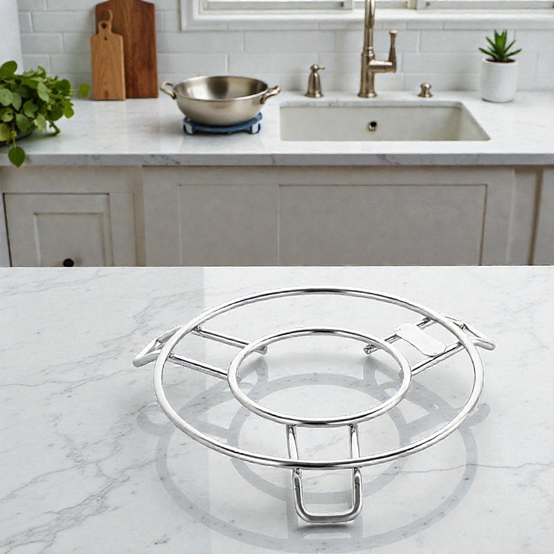 Freekers Fine Trivet_I Chrome Finished Trivet(Pack of 1)