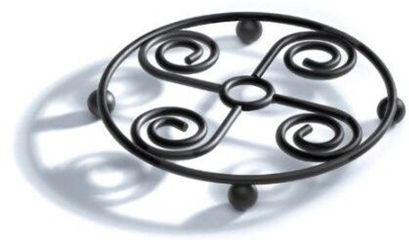 think n crafts Handcrafted Iron Trivet,Black ,kitchen & Dining powder coated Trivet(Pack of 1)