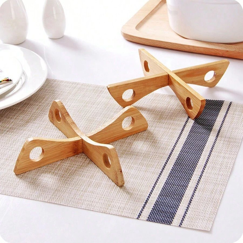 OnlineCraft cross-stand glossy Trivet(Pack of 2)