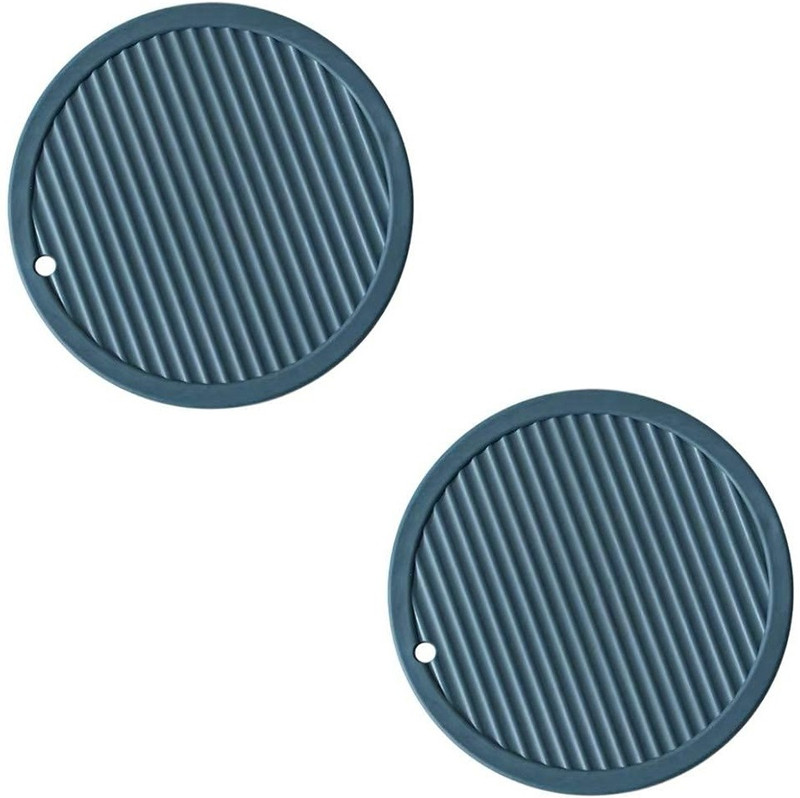 pepplo Pvc Cosater C-A Round-Multi-2,Pack of 2 Silicone Trivet(Pack of 2)