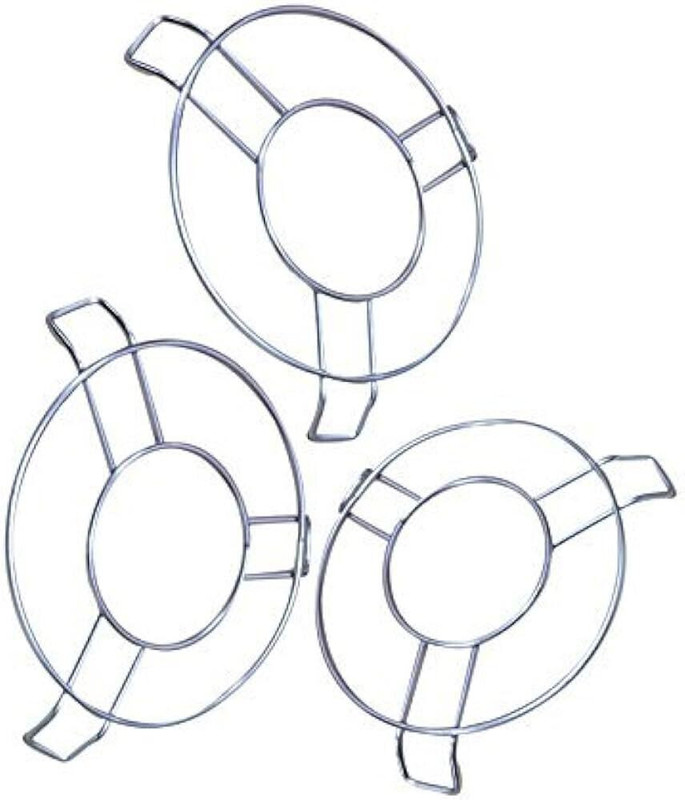 BRIGHT BLOOM Stainless Steel Hot Pot Stand, Trivet for Dining Tabler, Stands Heat Resistant Stainless Steel Trivet(Pack of 3)