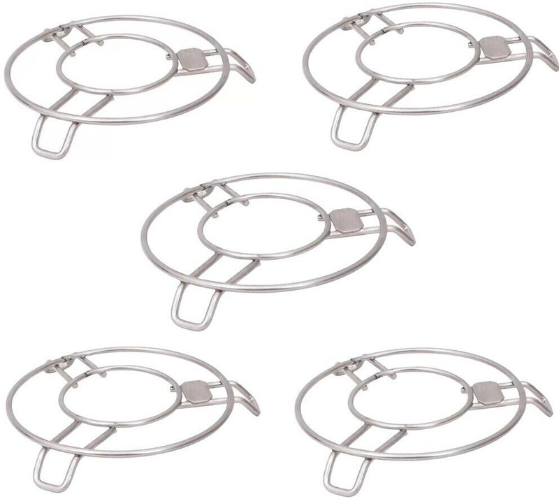 BRIGHT BLOOM Stainless Steel Hot Pot Stand, Trivet for Dining Tabler, Stands Heat Resistant Stainless Steel Trivet(Pack of 5)