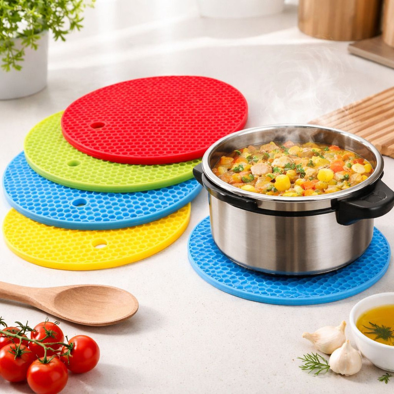 Hadaza STM-07 Silicone Trivet(Pack of 4)