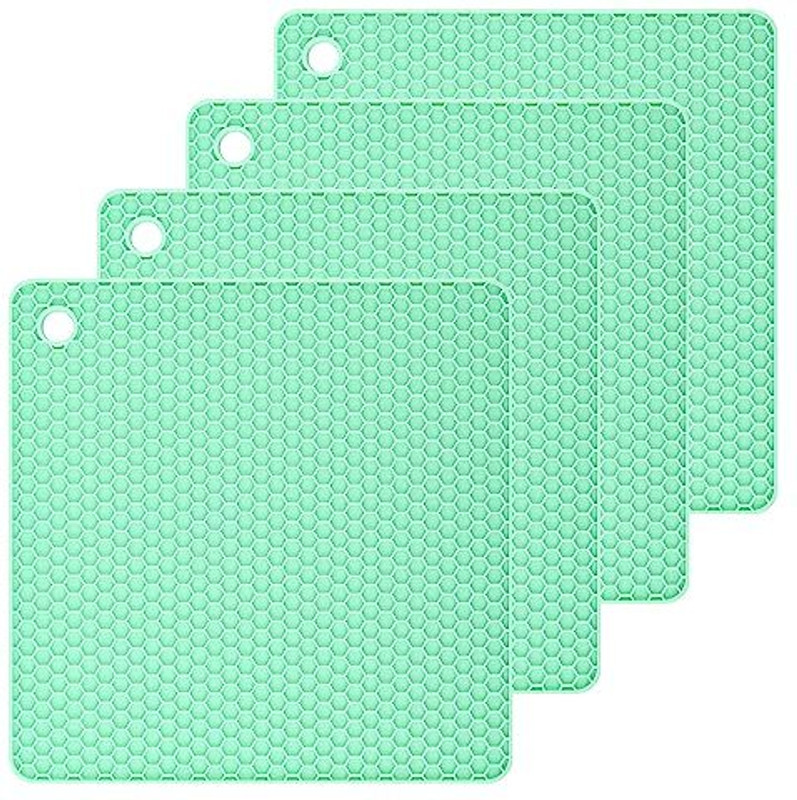 Besillia Silicone Trivets Mat Multi-Purpose Drying Trivet Mat Anti Slip Trivet(Pack of 2)