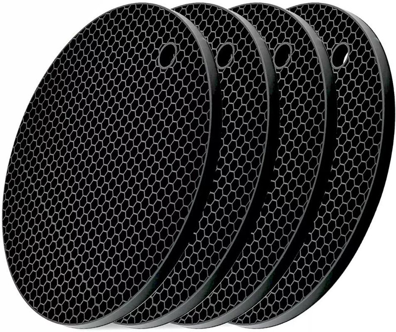 Afpin Trivets Mats-hot mats for Dining Table,hot mat for Kitchen,hot mats Utensils Silicone Trivet(Pack of 4)