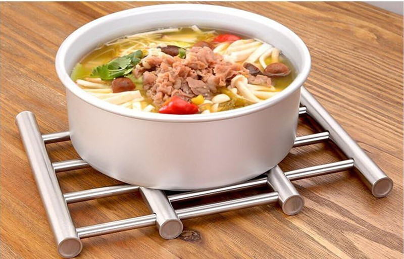 HARINIYAM Kitchen Hot Pot Stand Rack (WHOLESHALE) Polished Trivet(Pack of 1)