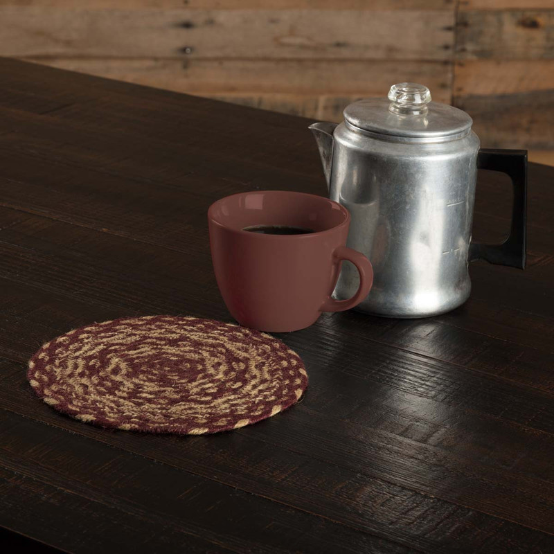 M2 creations Burgundy tan - Trivet - 8inch Plain Trivet(Pack of 1)