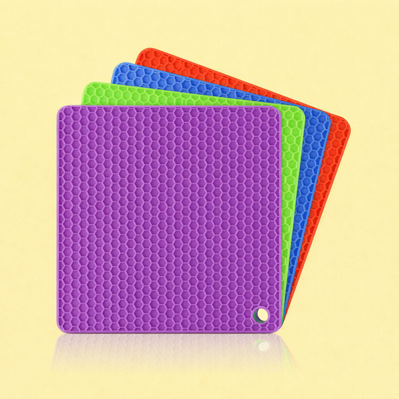 rebel Heat Resistant Silicone Trivet Pad for Hot Utensils & Coasters classic Trivet(Pack of 4)