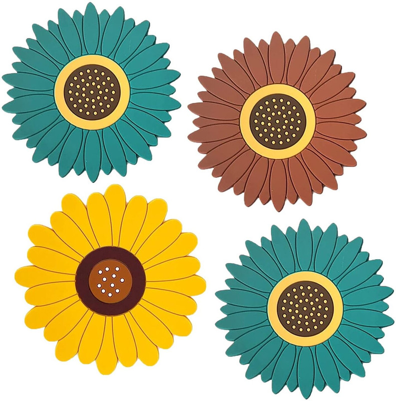 PRATYEX FLORAL-COASTER-SET-04 Matte Trivet(Pack of 6)