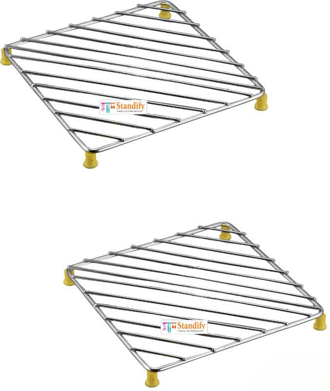 Standify JALI TRIVT 2 PCS CHROME FINISH Trivet(Pack of 2)