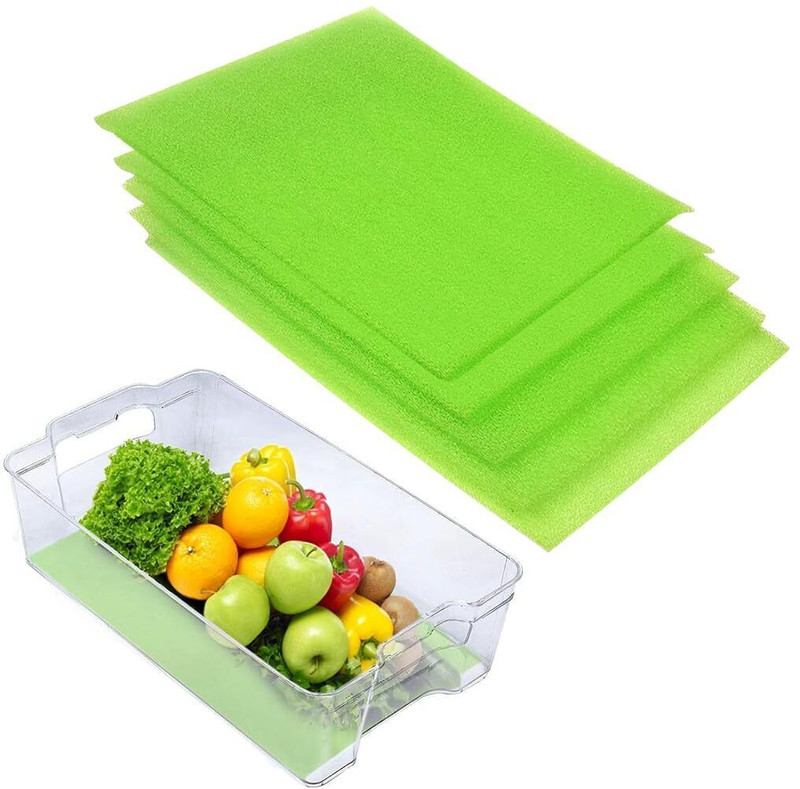 Zibuyu Fruit and Veggie Life Extender Liner for Fridges 5 Pack Matte Trivet(Pack of 5)