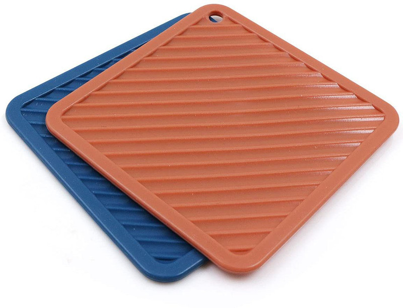 TRIFECTA Trivets for Pans,Drying Mat Square Multi Set of 2 Matte Trivet(Pack of 2)