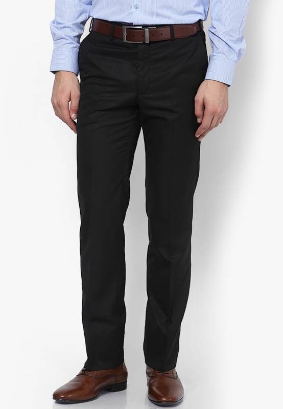 AD & AV Regular Fit Men's Black Trousers