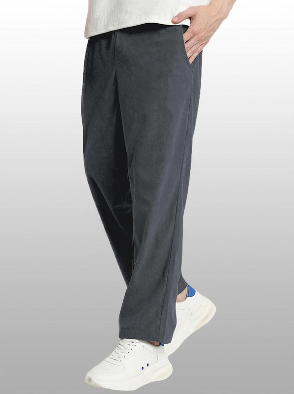 FOXTER Regular Fit Men Grey Trousers
