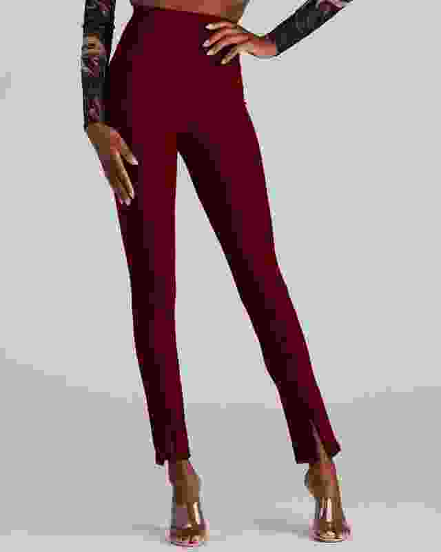 ADDYVERO Regular Fit Women Maroon Trousers