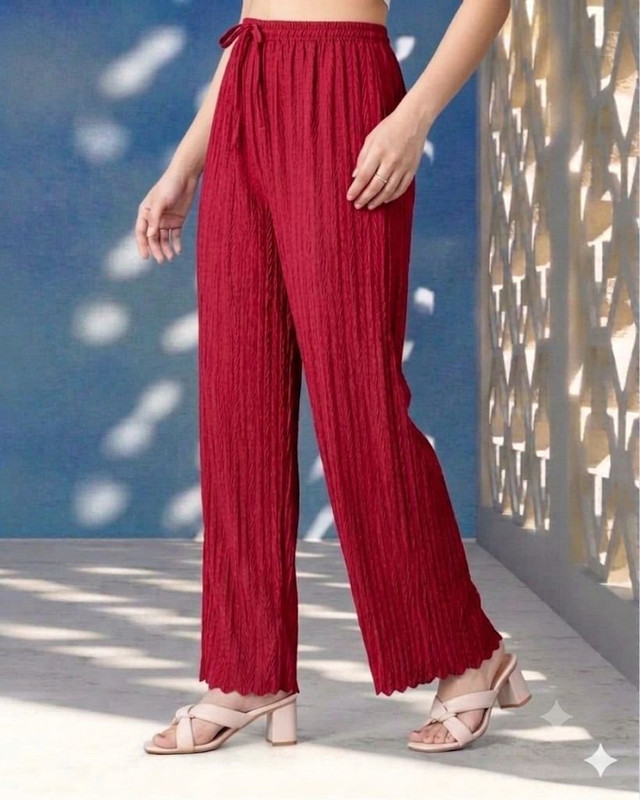 divineshopp Straight Fit, Comfort Fit Women Red Trousers