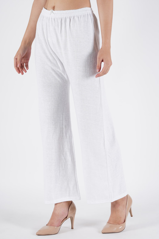Classic Wear Loose Fit Women White Trousers