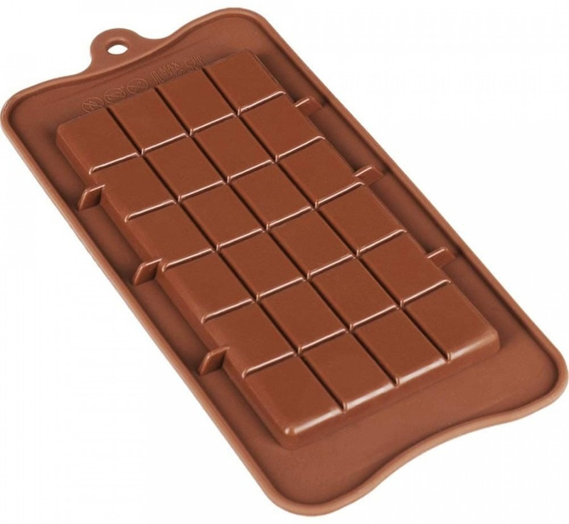 Sajaa Silicone Chocolate Bar Mold 24 Cavity Baking Tray DIY Candy Ice Cube Mold Truffle Chocolate Shaver(24 cm)
