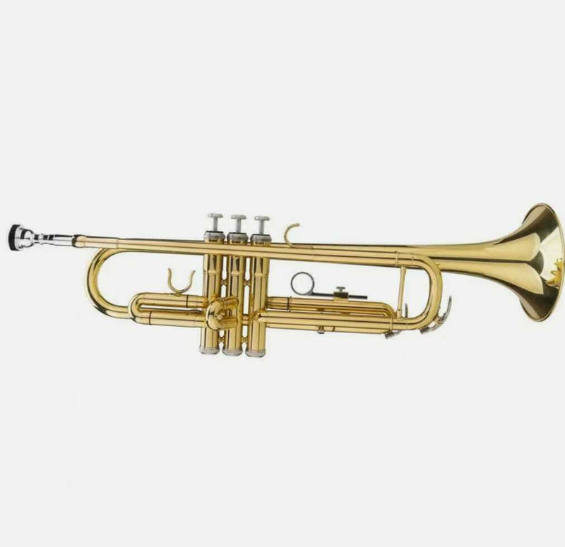 Rmze Standard TRUM-270 Gold Bb Trumpet for Beginner or Advanced- Musical instrument Special Edition RGT-010 Gold-Silver Bb Trumpet(Lacquered)