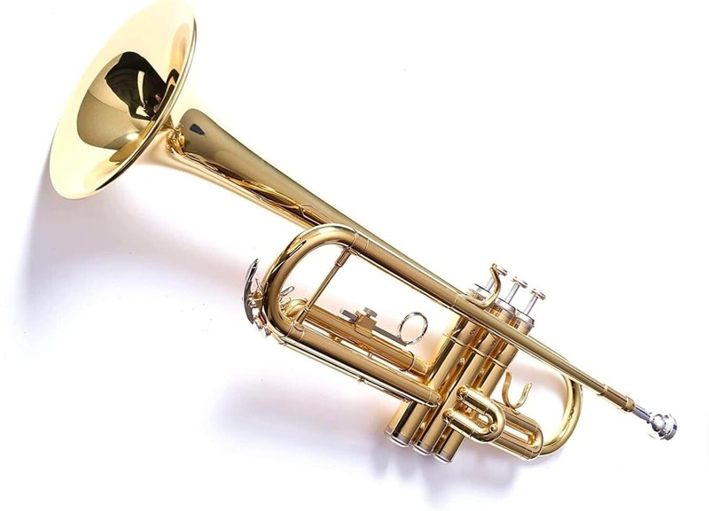 Rmze Professional TRUM-268 Gold Trumpet for Beginner or Advanced - Musical instrument with Hardcase, 7C Mouthpiece - Brass Musical instrument Bb Trumpet(Polished)